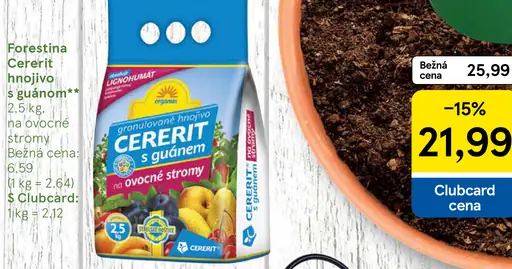 Forestina Cererit hnojivo s guánom na ovocné stromy
