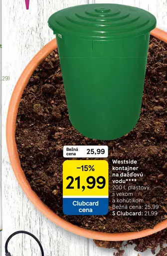 Westside kontajner na dažďovú vodu plastový