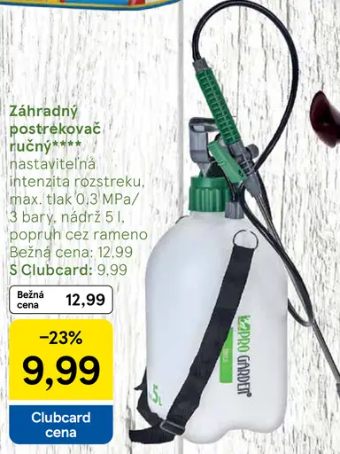 Záhradný postrekovač ručný nastaviteľný