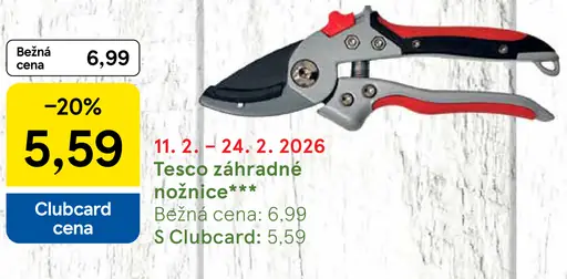 Tesco záhradné nožnice