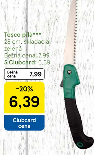 Tesco píla skládacia zelená 28 cm