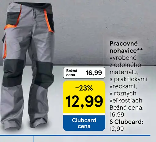 Pracovné nohavice z odolného materiálu