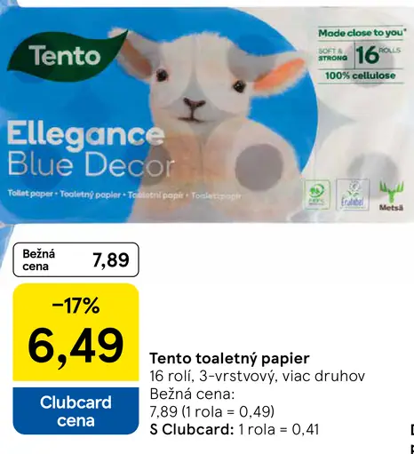 Tento toaletný papier 3-vrstvový Elegance Blue Decor