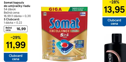 Somat Excellence Premium 5in1 kapsuly do umývačky riadu