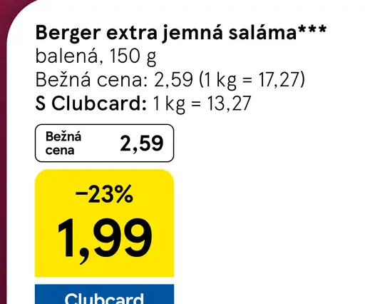 Berger extra jemná saláma