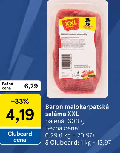 Baron malokarpatská saláma XXL