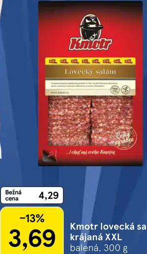 Kmotr lovecká saláma krájaná XXL