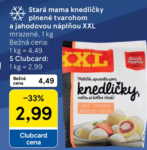 Stará mama knedličky plnené tvarohom a jahodovou náplňou