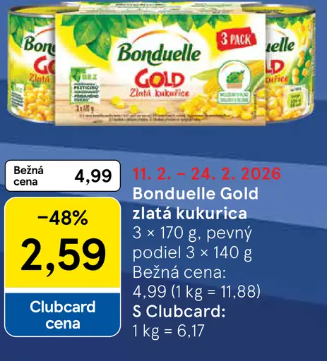 Bonduelle Gold zlatá kukurica 3-pack