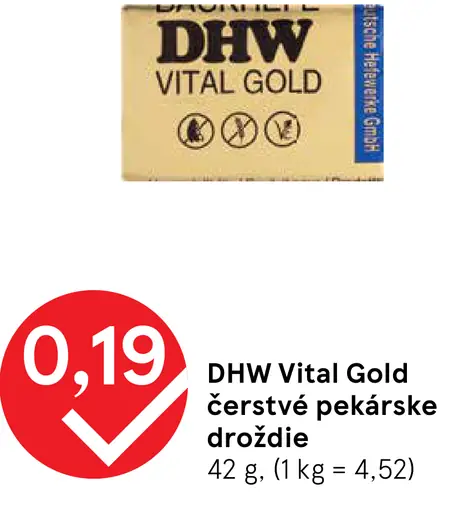 DHW Vital Gold Čerstvé pekárske droždie