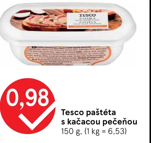 Tesco paštéta s kačacou pečeňou