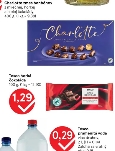 Tesco horká čokoláda tabuľka