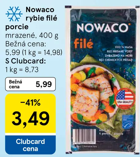 Nowaco rybie filé porcie mrazené