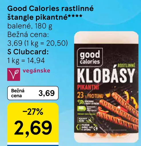 Good Calories Rastlinné štangle pikantné