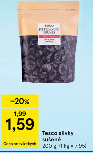 Tesco slivky sušené