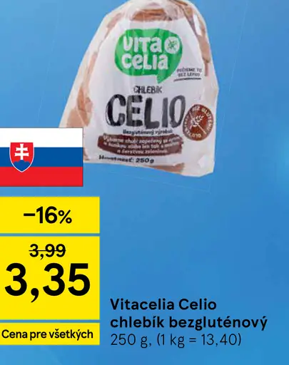Vitacelia Celio chlebík bezgluténový