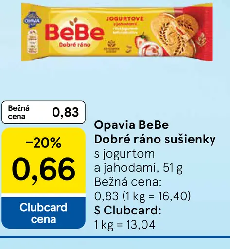 Opavia BeBe Dobré Ráno sušienky s jogurtové