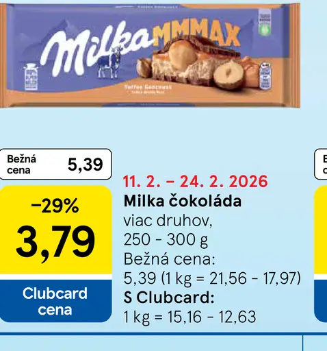 Milka Mliečna čokoláda