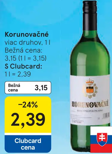 Korunovačné víno, viac druhov
