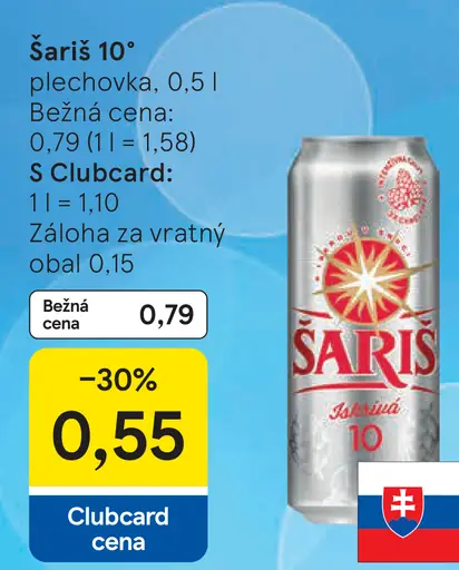 Šariš 10° plechovka