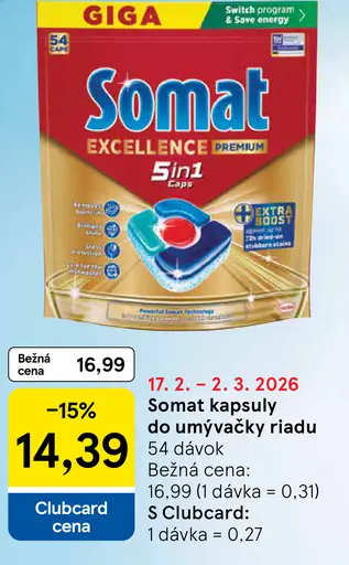 Somat kapsuly do umývačky riadu