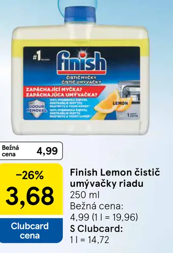 Finish Lemon čistič umývačky riadu