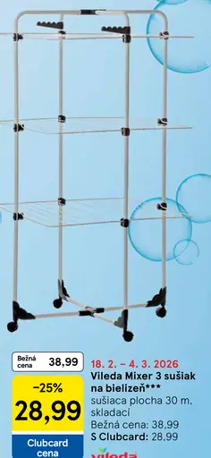 Vileda Mixer 3 sušiak na bielizeň