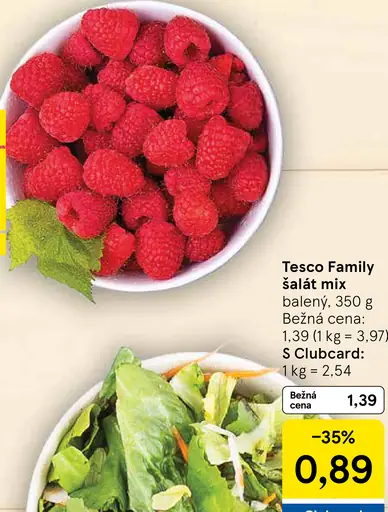 Tesco Family šalát mix balený