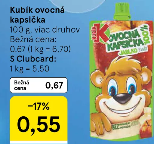 Kubík ovocná kapsička