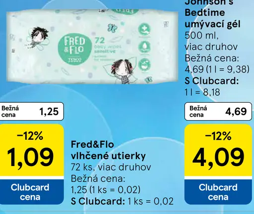 Fred&Flo vlhčené utierky