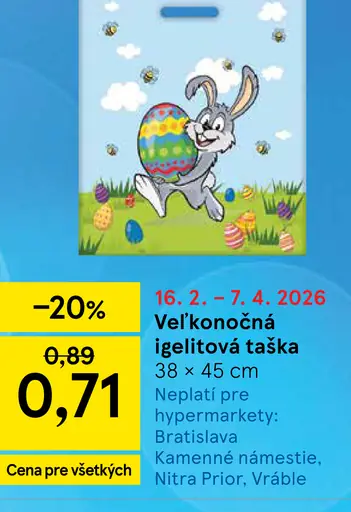 Veľkonočná igelitová taška