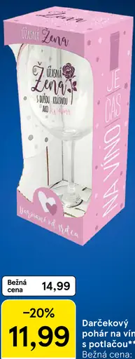 Darčekový pohár na víno s potlačou