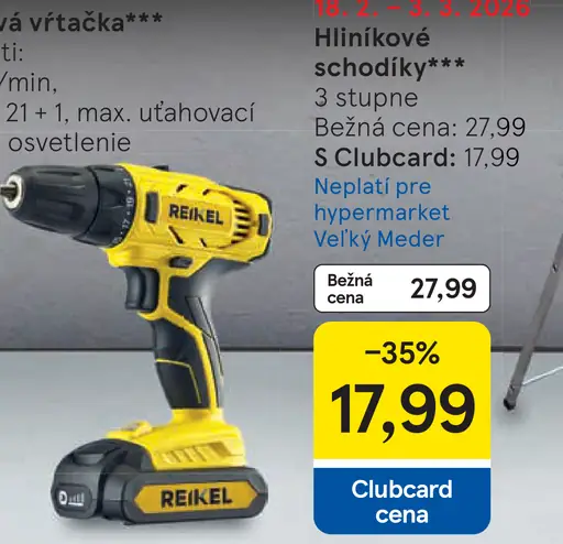 Reikel akumulátorová vŕtačka 18 V