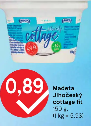 Madeta Jihočeský cottage fit syr