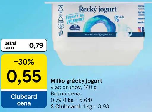 Milko Grécky jogurt biely