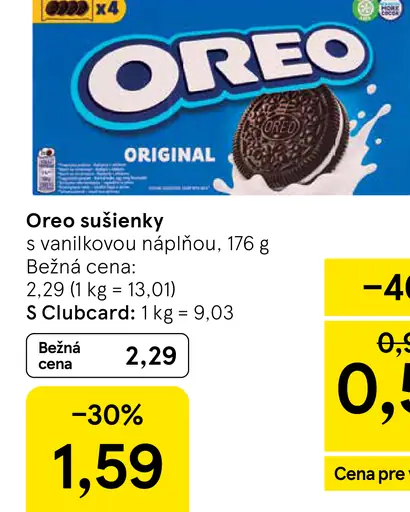 Oreo sušienky s vanilkovou náplňou