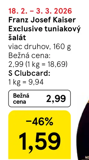 Franz Josef Kaiser Exclusive tuniakový šalát
