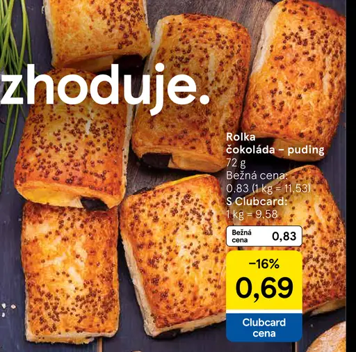 Rolka čokoláda – puding