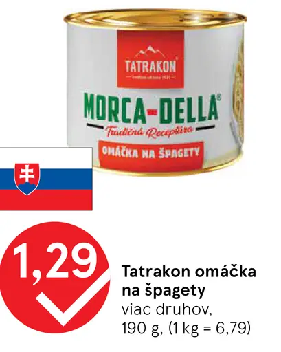 Tatrakon omáčka na špagety
