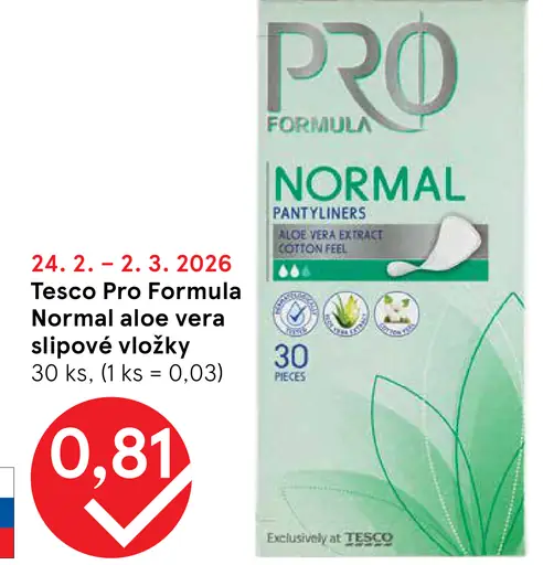 Pro Formula Normal aloe vera slipové vložky