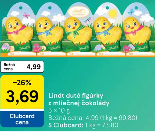Lindt duté figúrky z mliečnej čokolády