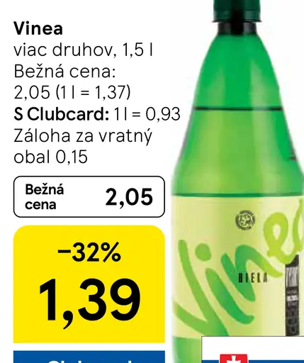 Vinea nealkoholický nápoj rôzne druhy