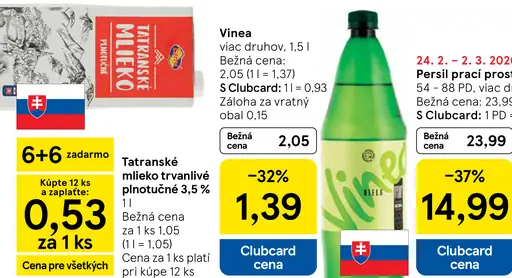 Tatranské mlieko trvanlivé plnotučné 3,5 %