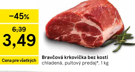 Bravčová krkovička bez kosti chladená