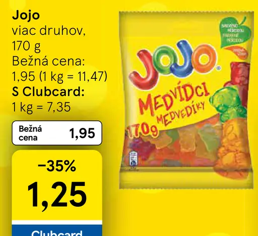 Jojo Medvídci želé cukríky viac druhov