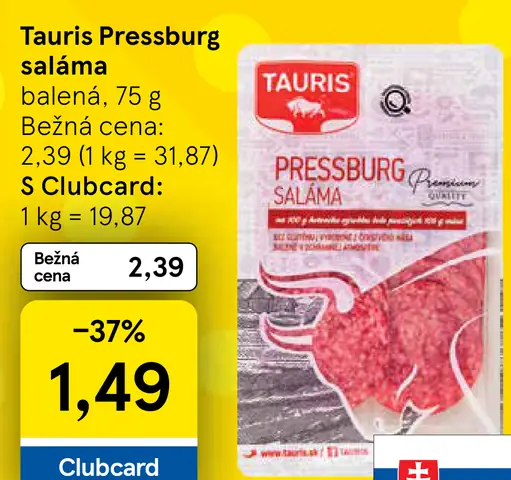 Tauris Pressburg saláma balená