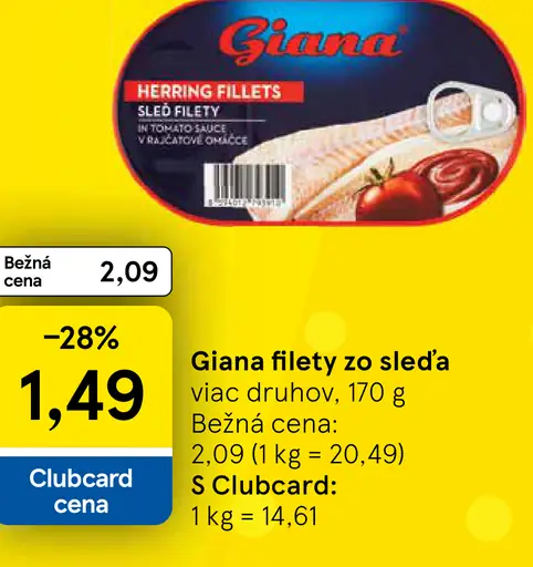 Giana filety zo sleďa
