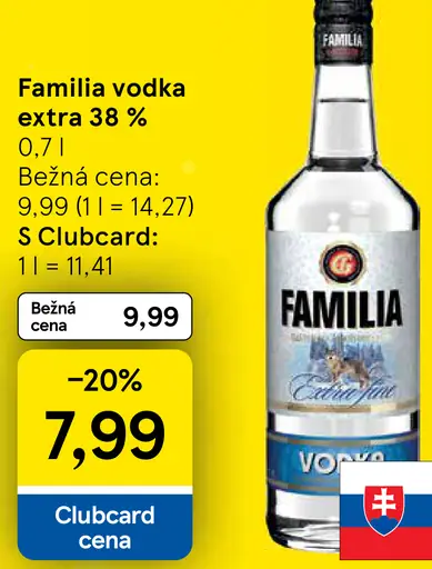 Familia vodka extra 38 %