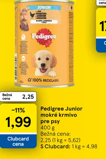 Pedigree Junior mokré krmivo pre psy