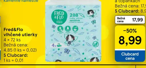 Fred&Flo vlhčené utierky